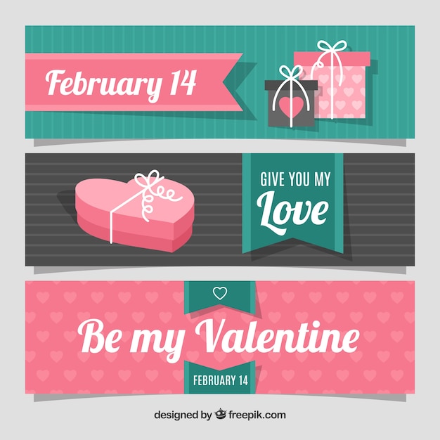 Leuke valentijnskaartbanners