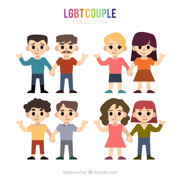 Gratis vector lgbt pride-parencollectie