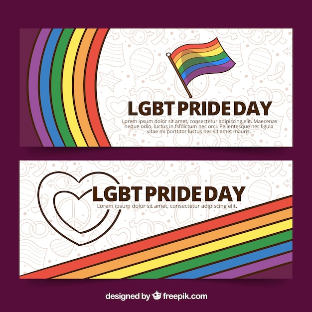 Gratis vector lgbt trots banners