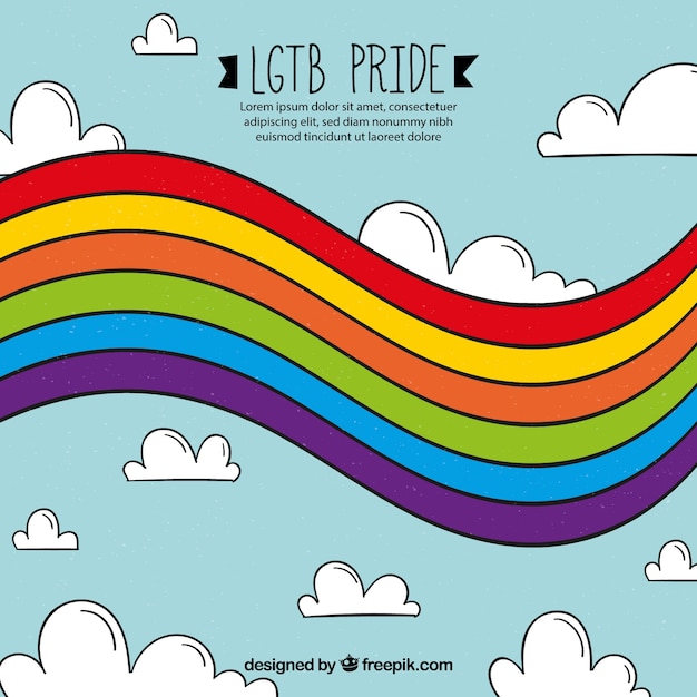 Gratis vector lgbt-trotsachtergrond met vele kleuren