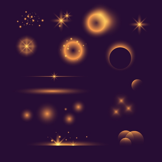 Gratis vector licht effecten collectie