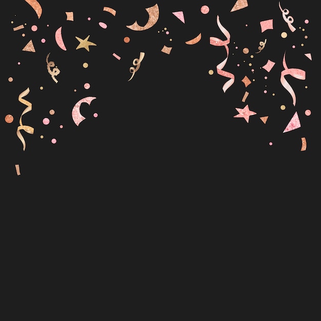 Gratis vector lichtroze confetti feestelijk ontwerp