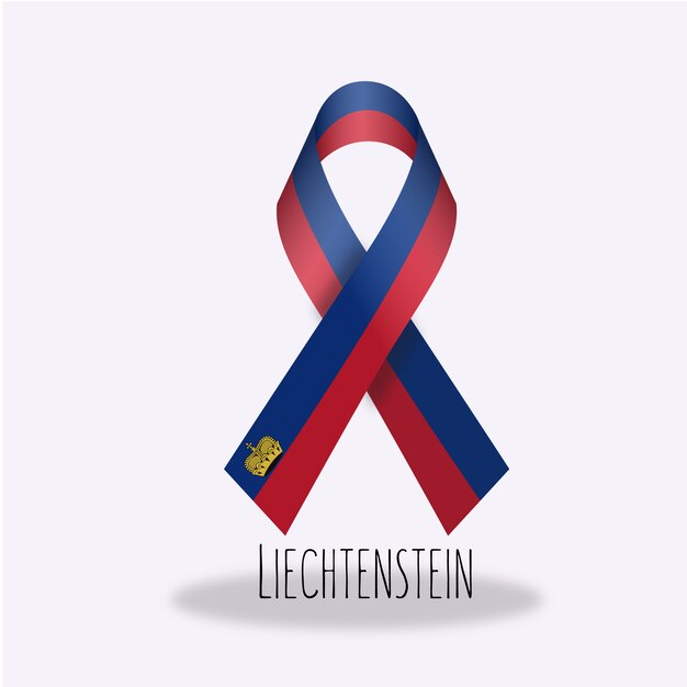 Liechtenstein vlag lint ontwerp