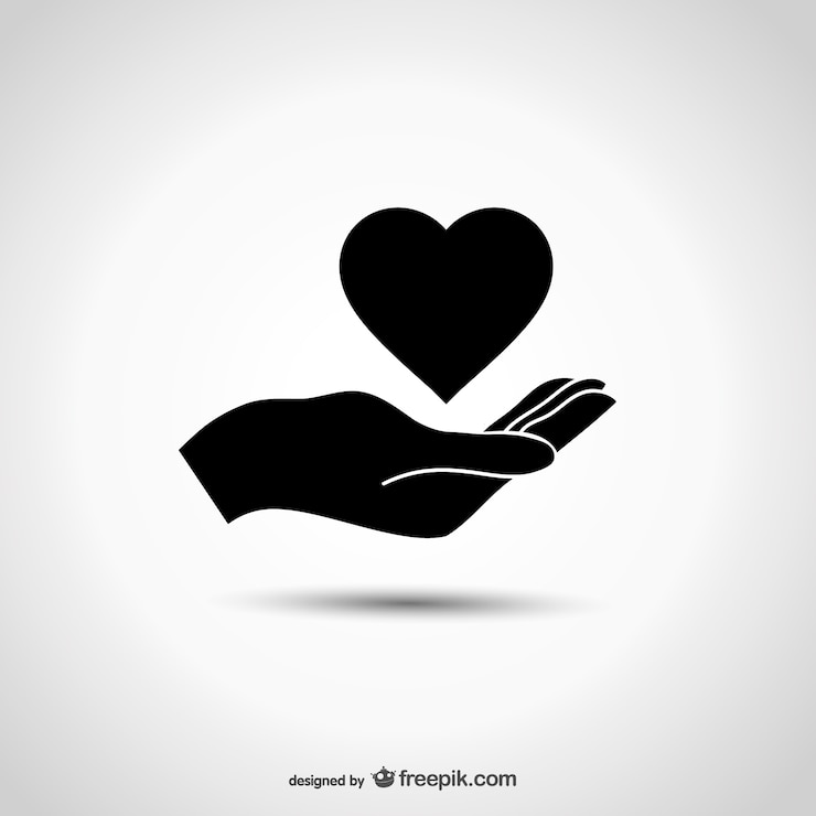 Gratis Vector liefdadigheid logo met de hand