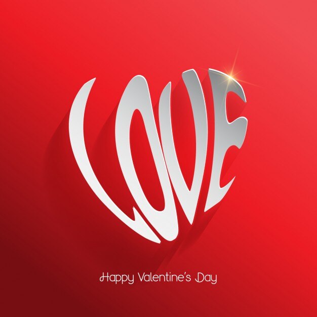 Gratis Vector liefde woord moderne achtergrond