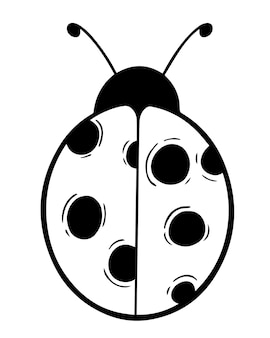 Lieveheersbeestje insect doodle lineair