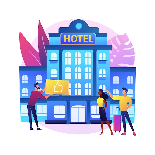 Gratis vector lifestyle hotel illustratie