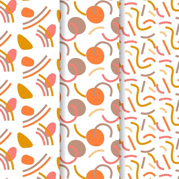 Lijnen en stippen abstract hand getrokken patroon sjabloon