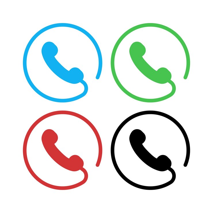 Gratis Vector lijntelefoon cirkelvorm