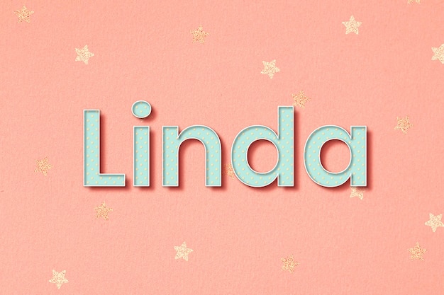 Gratis vector linda vrouwelijke naam typografie vector