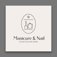 Lineair manicure- en nagelsalon-logo