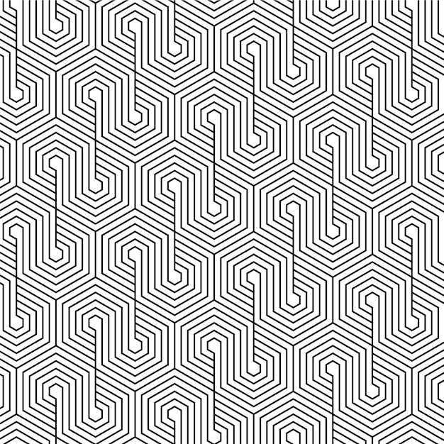 Lineair plat ontwerppatroon met abstracte lijnen
