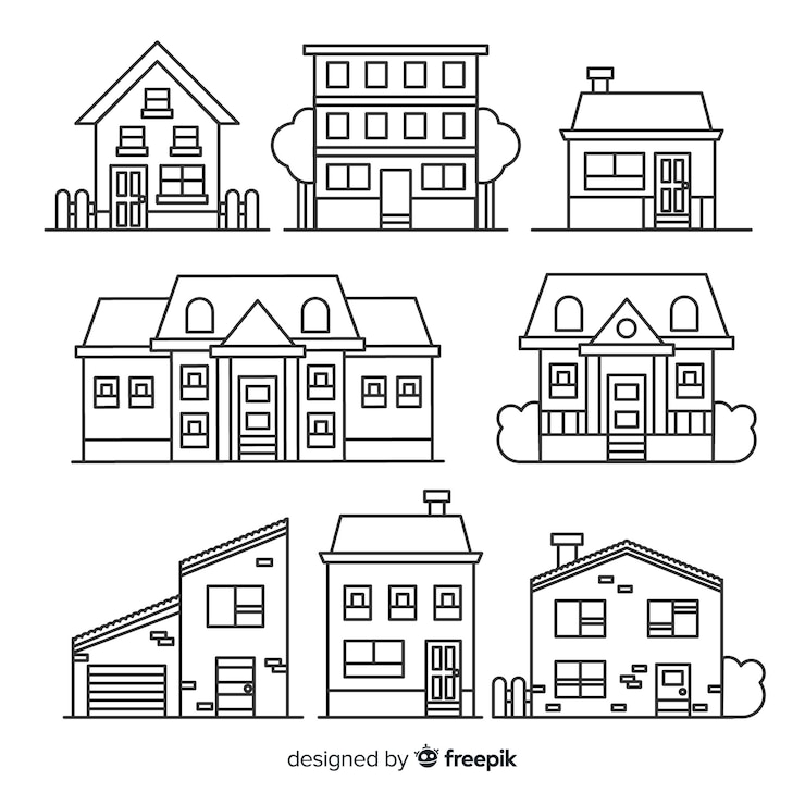 Gratis Vector lineaire behuizing collectio