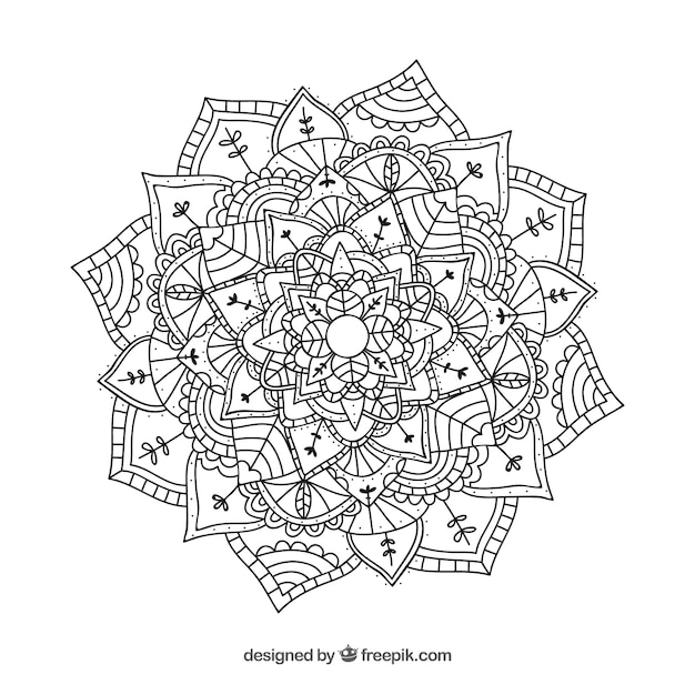 Lineaire mandala achtergrond