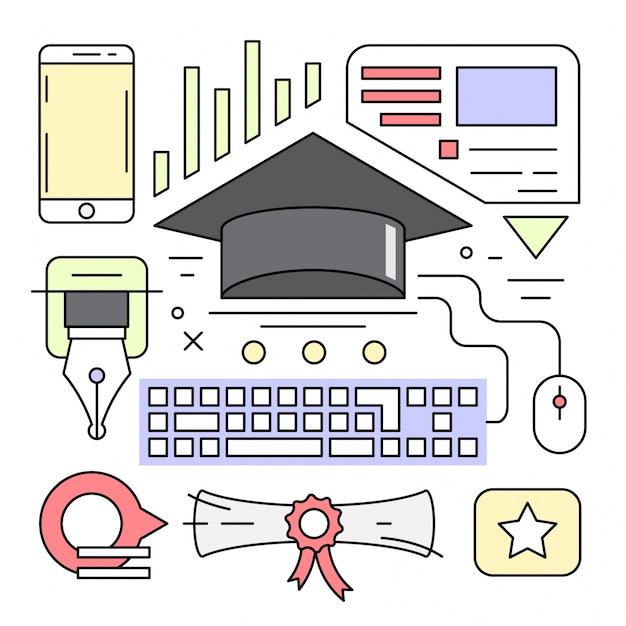 Lineaire Onderwijs Vector Elementen