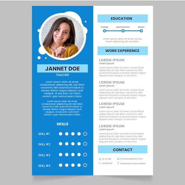 Lineaire platte cv-template