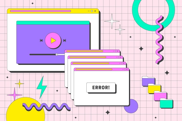 Lineaire vintage vaporwave achtergrond