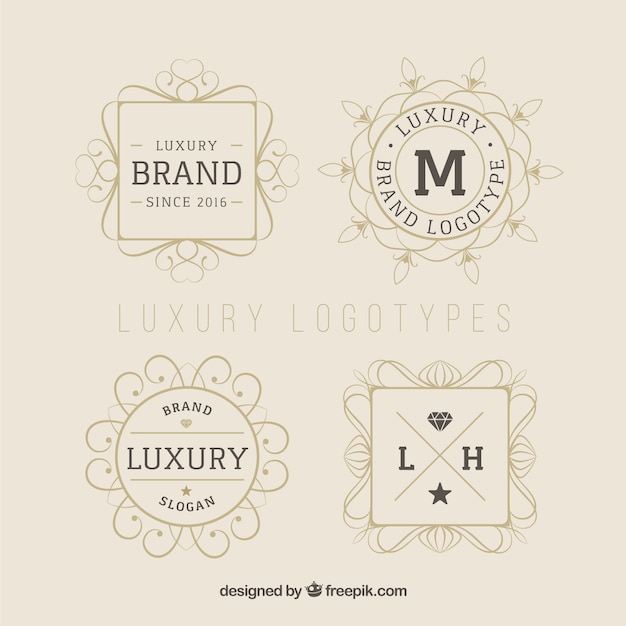 Gratis vector lineal luxe logo