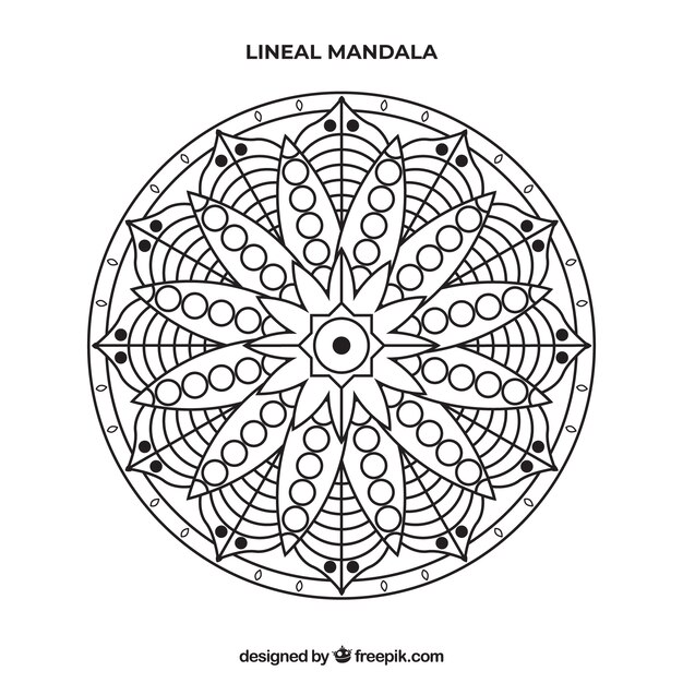 Lineal mandala achtergrond