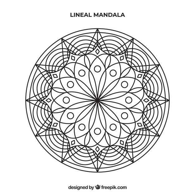 Lineal mandala achtergrond