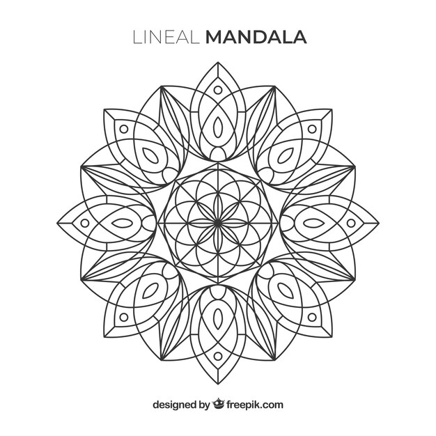 Lineal mandala achtergrond