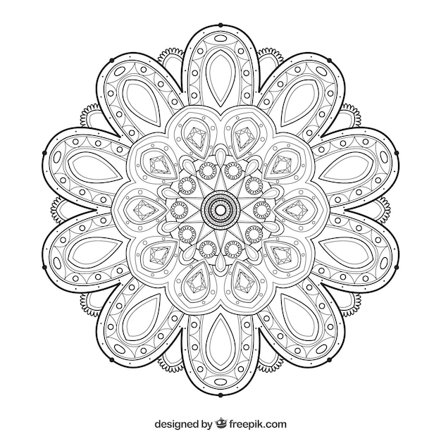 Lineal mandala achtergrond