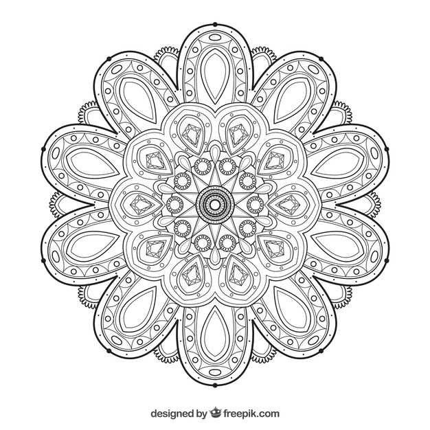 Lineal mandala achtergrond