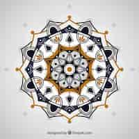 Gratis vector lineal mandala achtergrond