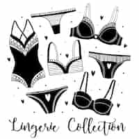 Gratis vector lingerie design collectie