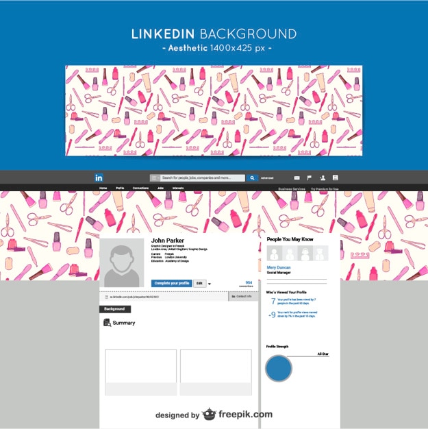 Gratis vector linkedin esthetische achtergrond