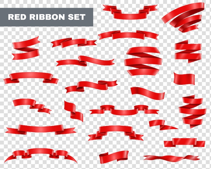 Gratis Vector linten transparante set