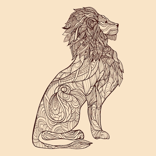 Lion schets illustratie