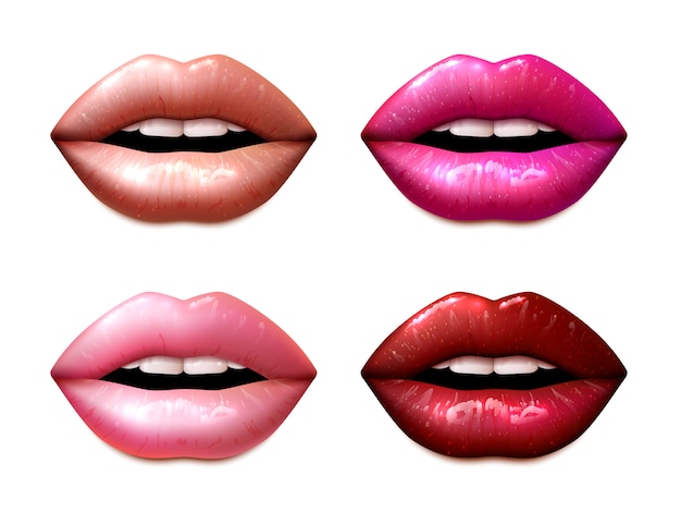 Gratis vector lipstic samples set