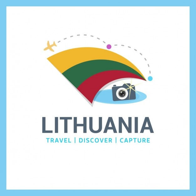 Gratis vector litouwen travel logo