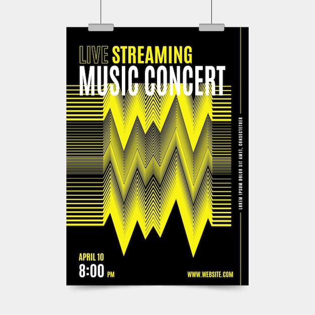 Live stream muziek concert poster thema