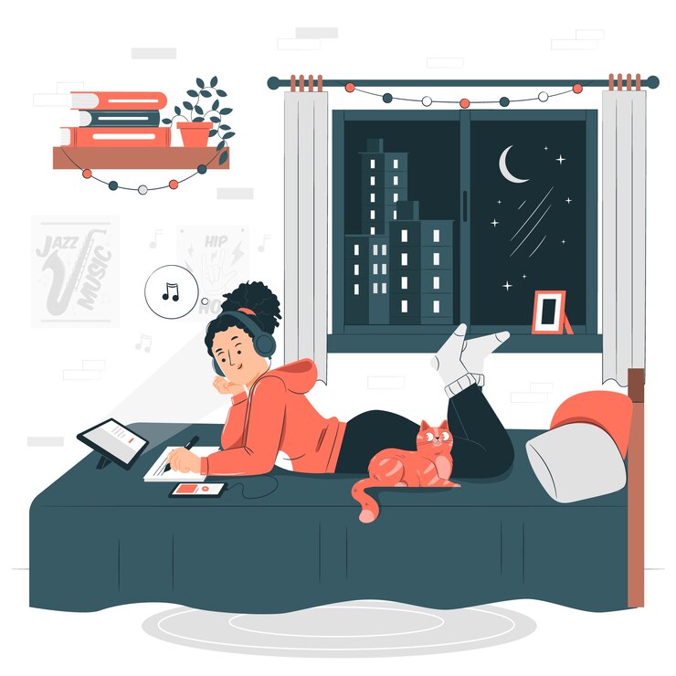 Gratis Vector lofi concept illustratie