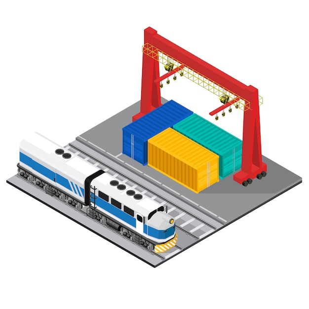 Gratis vector logistiek bedrijfs industrieel geïsoleerd pictogram op achtergrond