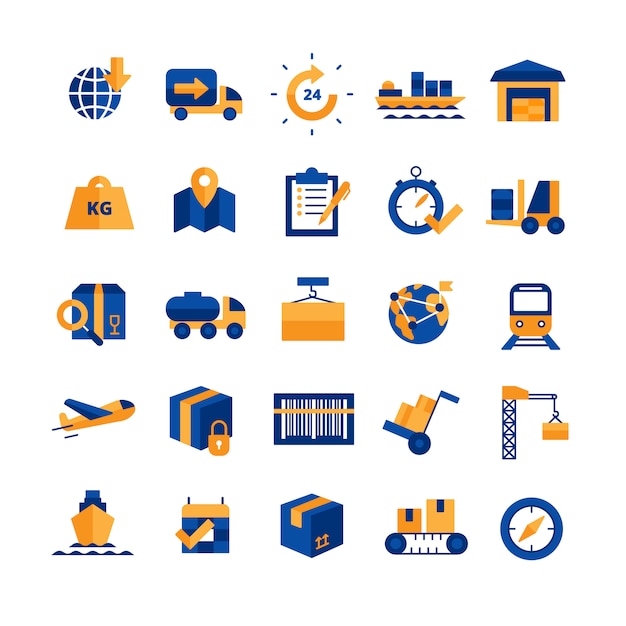 Logistiek icons set