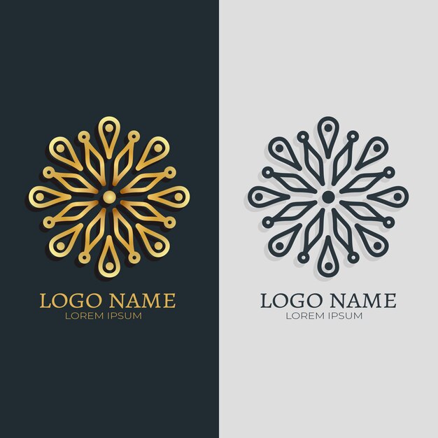 Logo in twee versies abstracte stijl