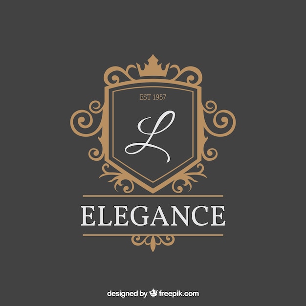 Gratis vector logo in vintage en luxe stijl