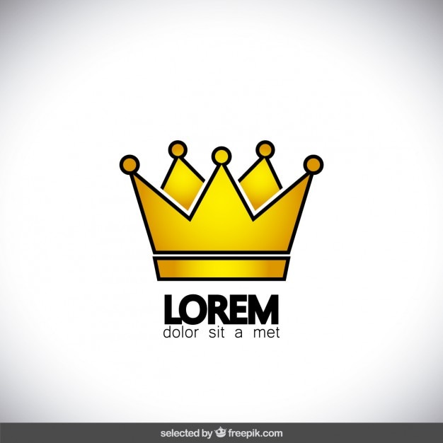 Gratis vector logo met gouden kroon