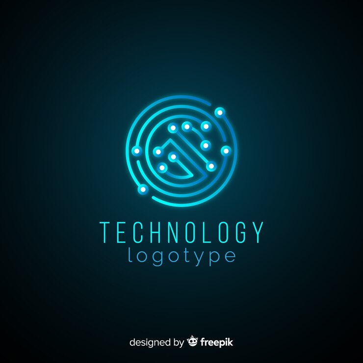 Gratis Vector logo met gradiënttechnologie