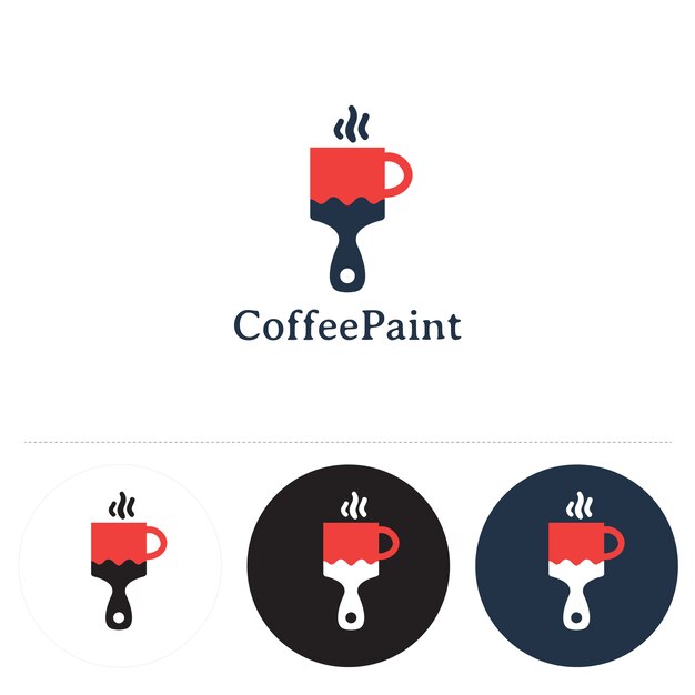 Logo met koffie en verfontwerp