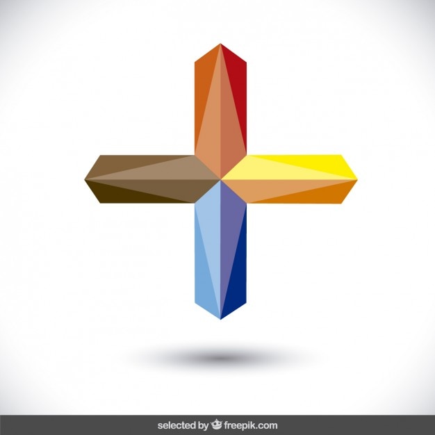 Gratis vector logo met kruisvorm