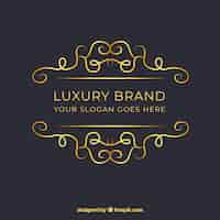 Gratis vector logo met vintage en luxe stijl