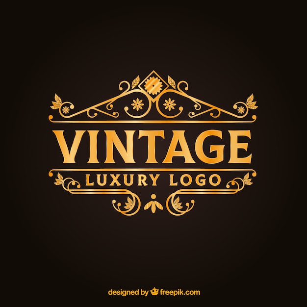 Logo met vintage en luxe stijl