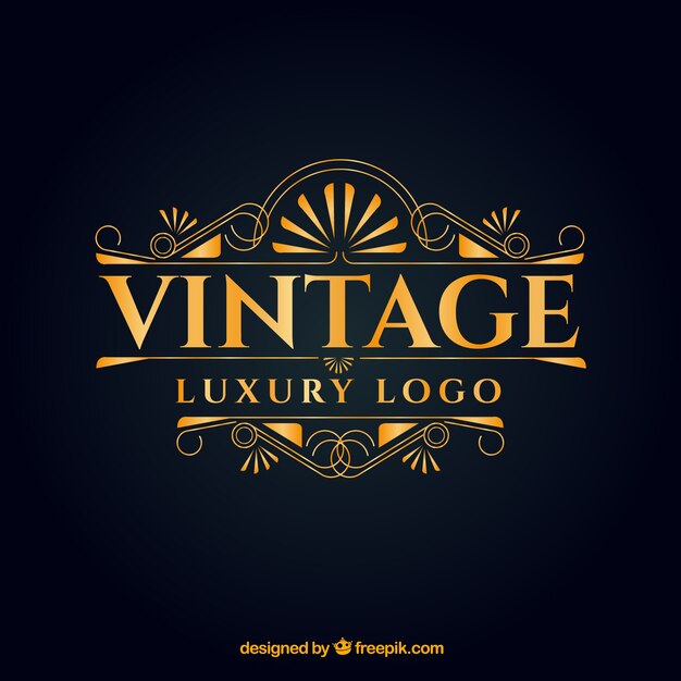 Logo met vintage en luxe stijl