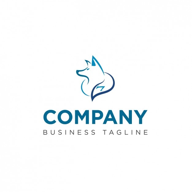 Gratis Vector logo met wolf vorm