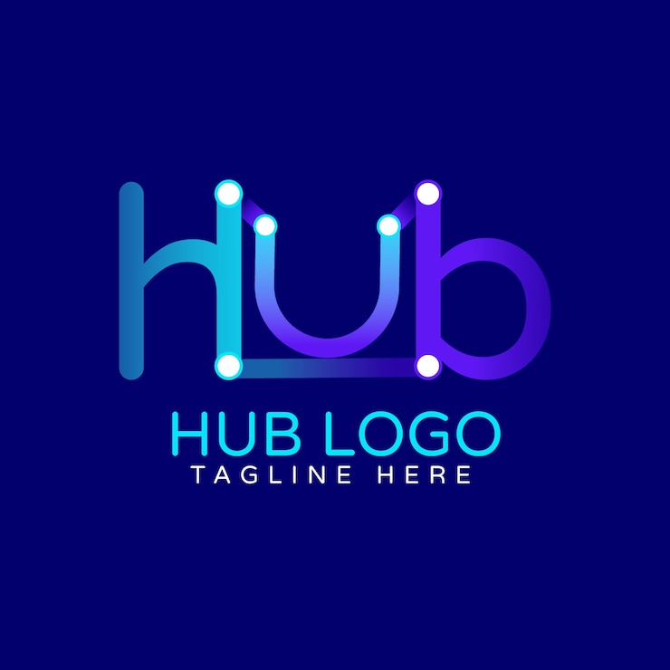Gratis Vector logo-ontwerp met verloophub