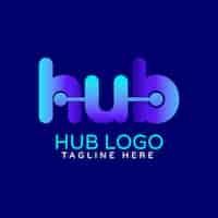 Gratis vector logo-ontwerp met verloophub